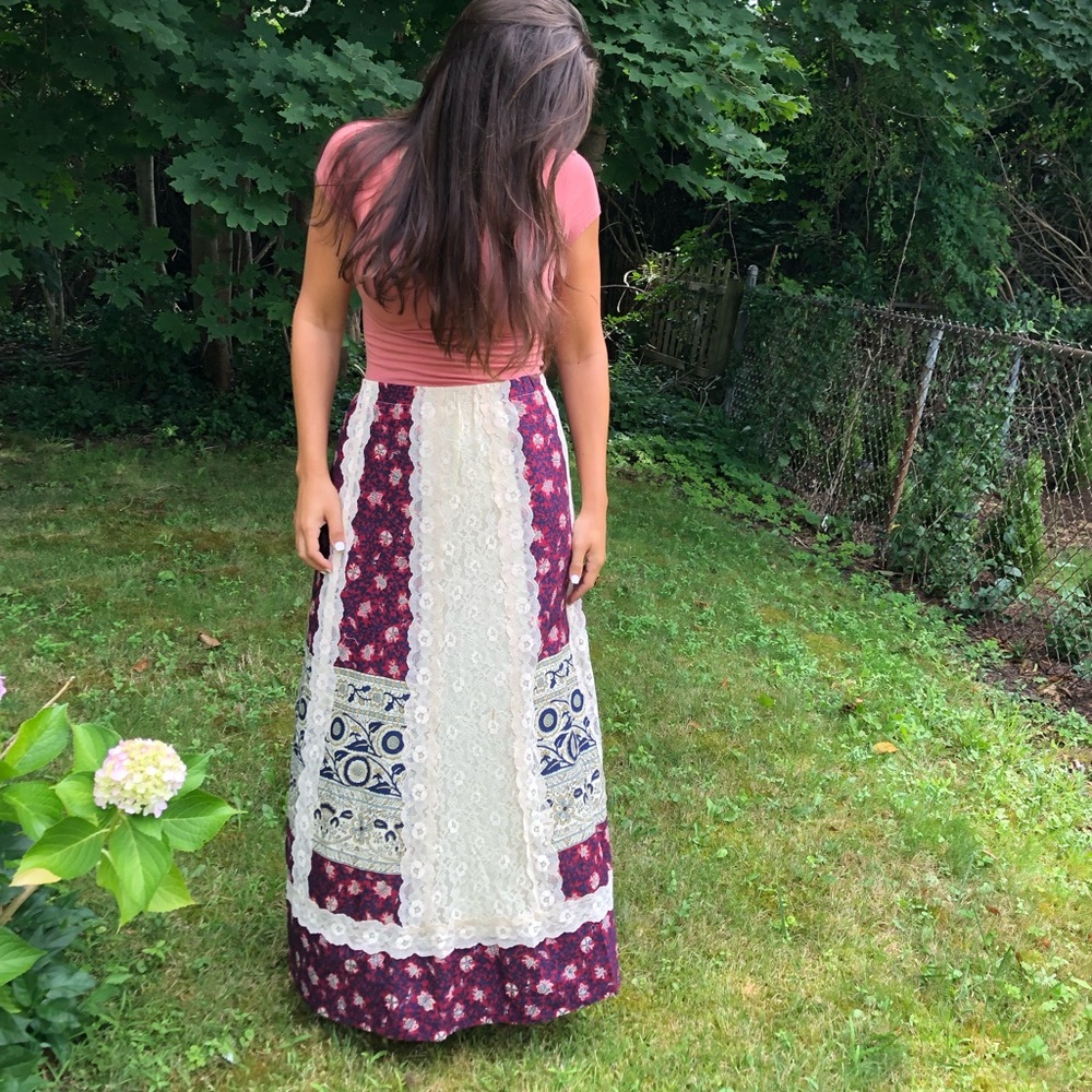 Vintage 70s Boho Hippie Skirt
